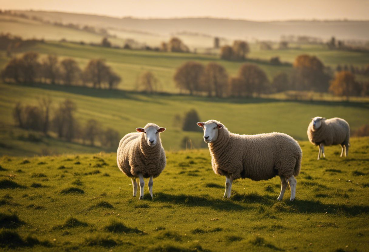 Image professionnelle de moutons broutant dans la campagne
