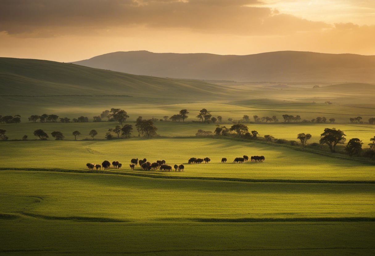 Magnifique paysage alliant pastoralisme et agriculture
